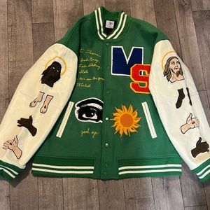 Denim Tears X Saint Michaels varsity jacket green XL